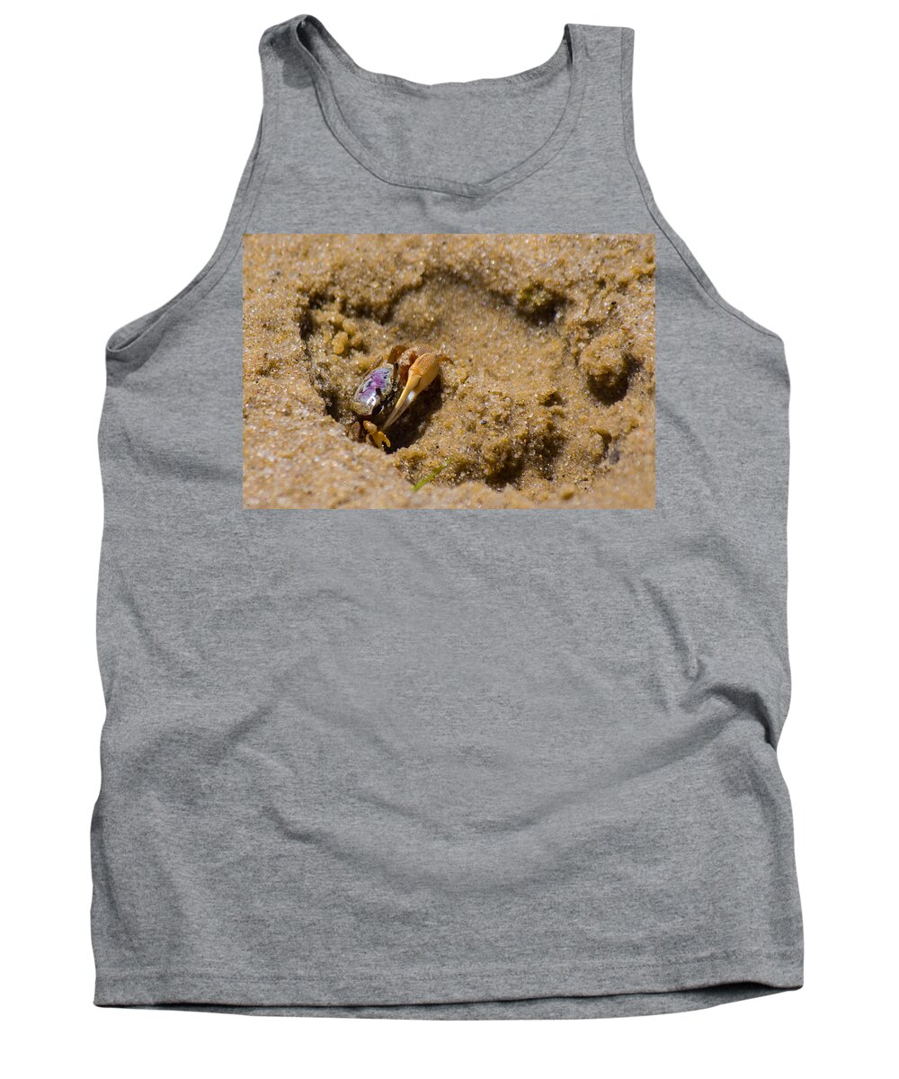 Purple Tank Top featuring the photograph Purple Marsh Crab 4 by Allan Morrison