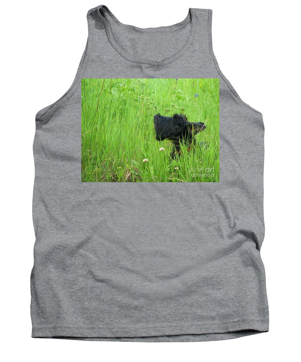 Scottish Terrier Tank Top featuring the photograph Reading the Air by Michele Penner