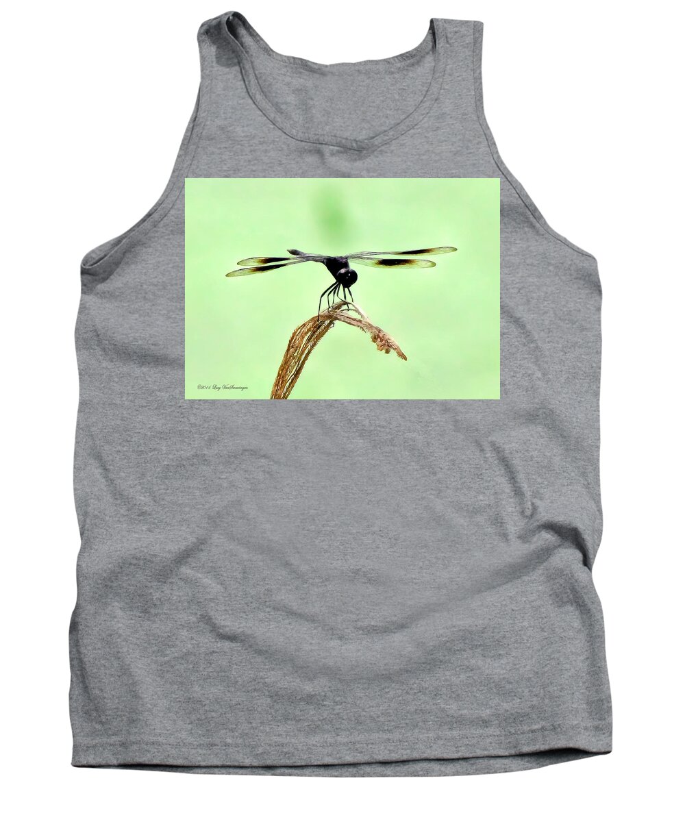 Dragonfly Photograph Tank Top featuring the photograph Ready for TakeOff by Lucy VanSwearingen