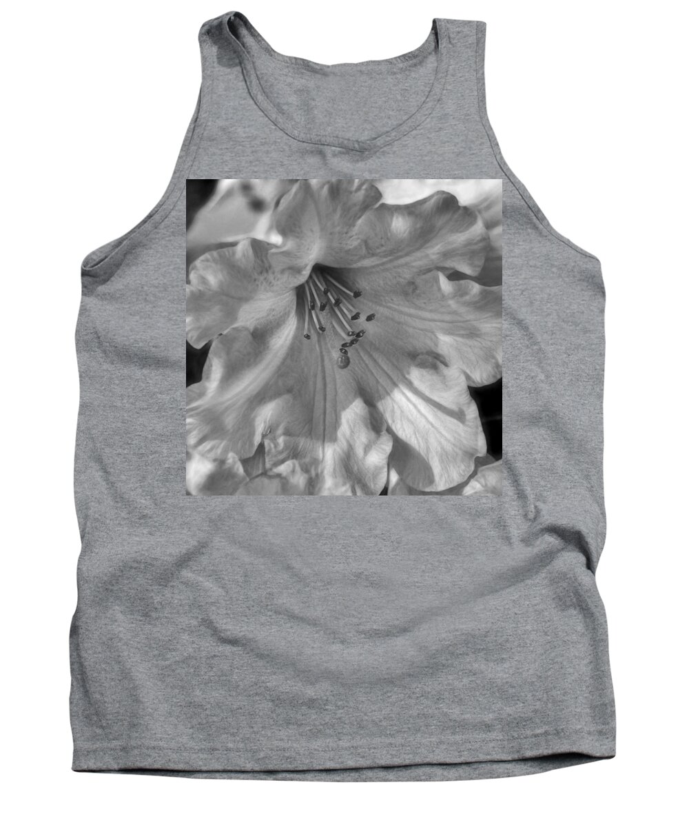 Rhododendron In Black And White Tank Top featuring the photograph Rhododendron in Black And White by Wes and Dotty Weber