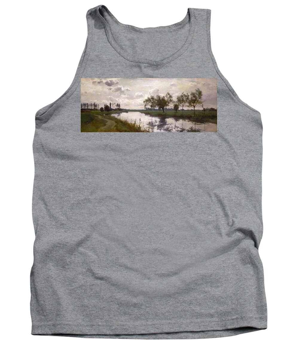 Alfred Parsons Tank Top featuring the painting River and Towpath by Alfred Parsons
