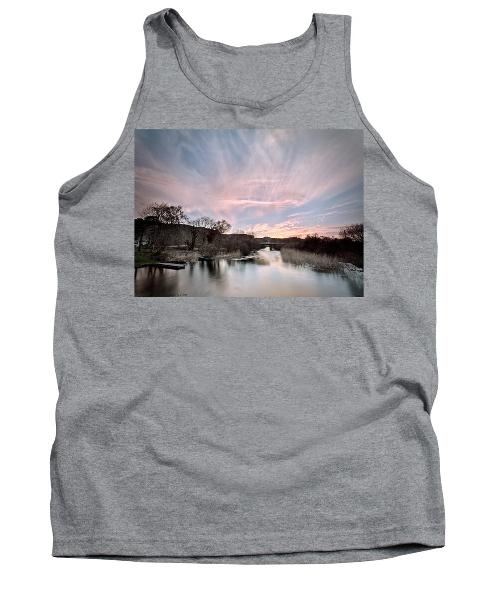 River Tank Top featuring the photograph River Sunset by B Cash