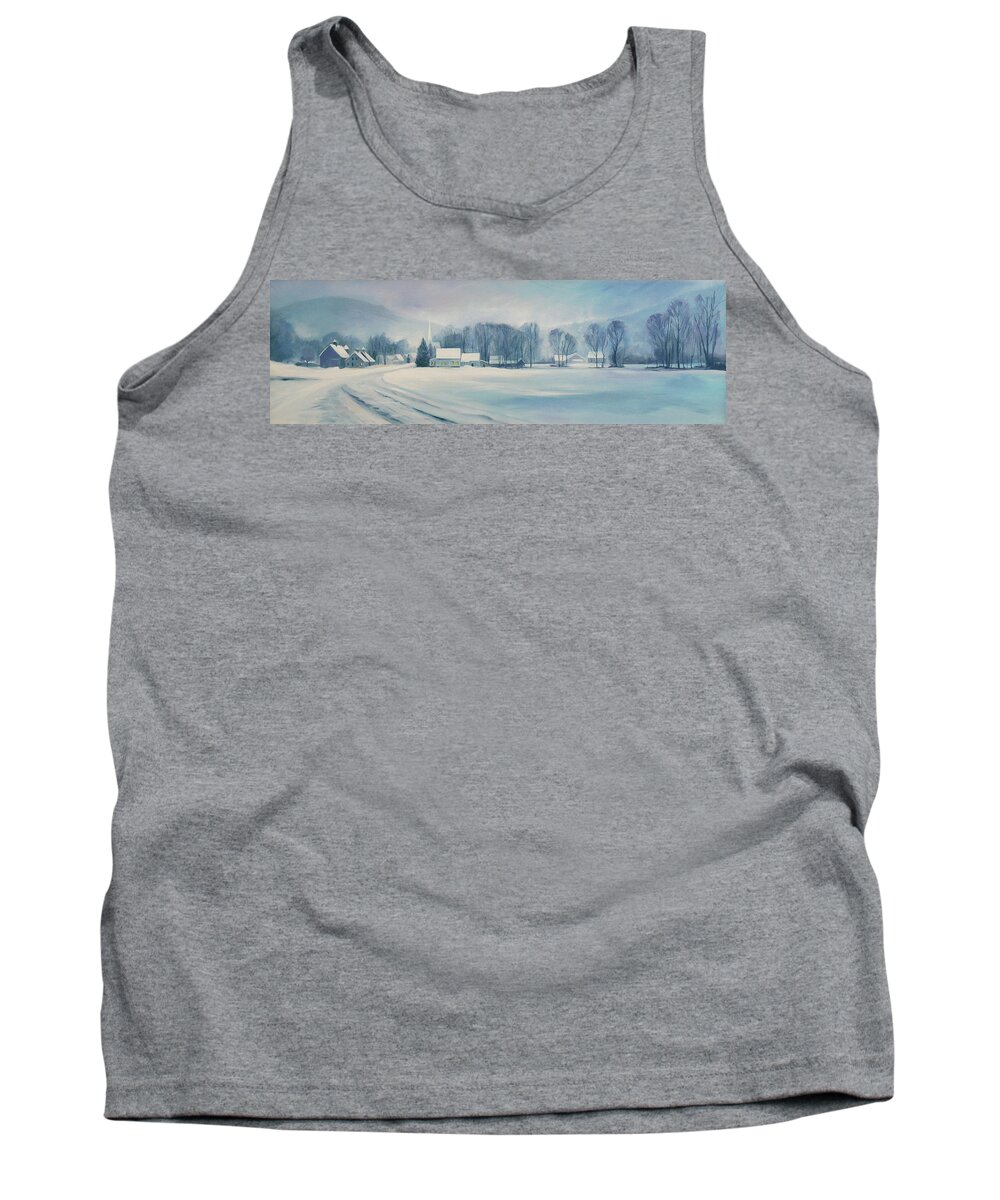 Vermont Tank Top featuring the painting Road to Felchville Vermont by Nancy Griswold
