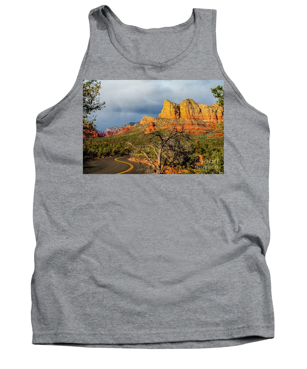 Sedona Tank Top featuring the photograph Road to Sedona by SnapHound Photography