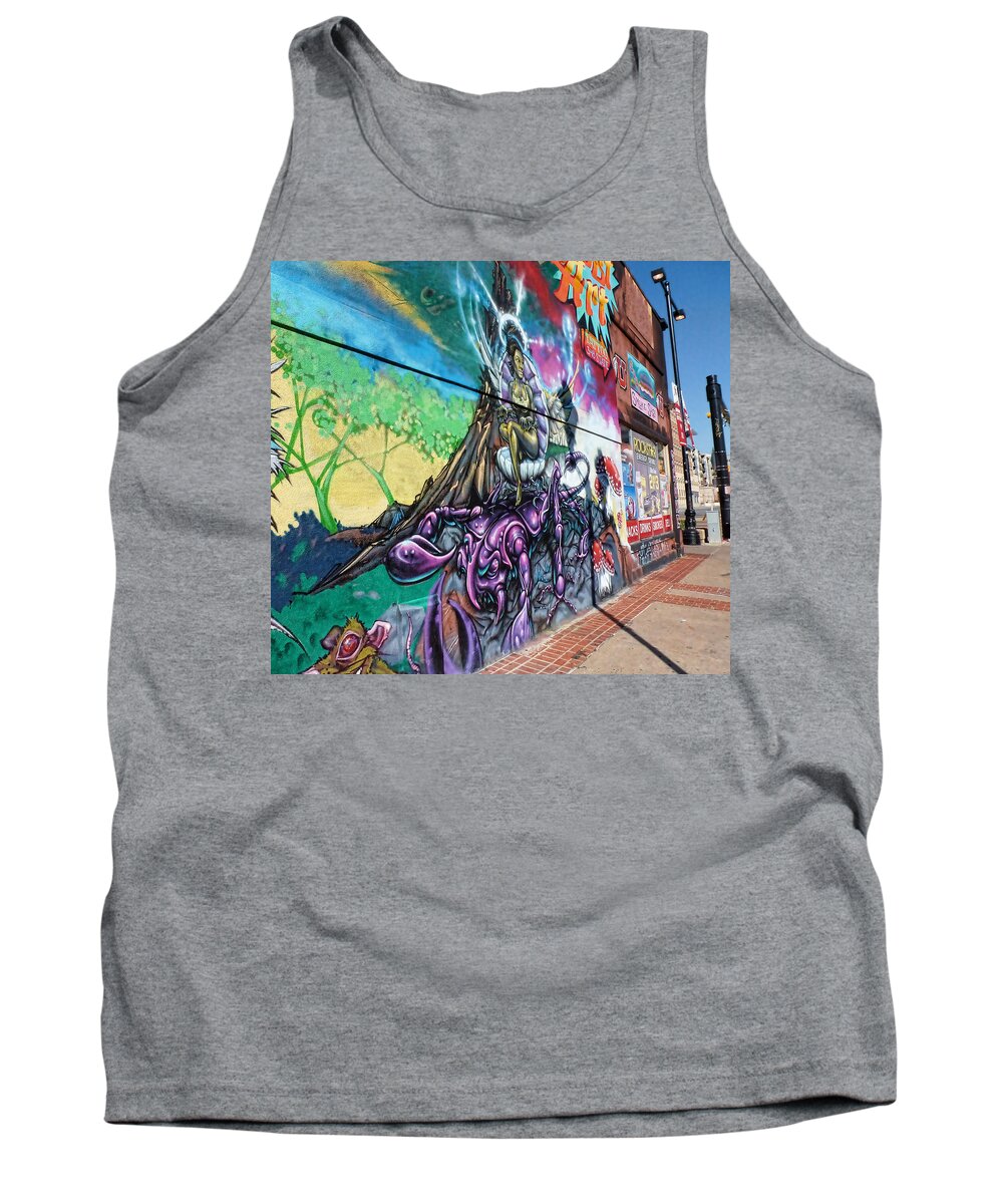 Fairy Mural Tank Top featuring the photograph Salt Lake City - Mural 3 by Ely Arsha