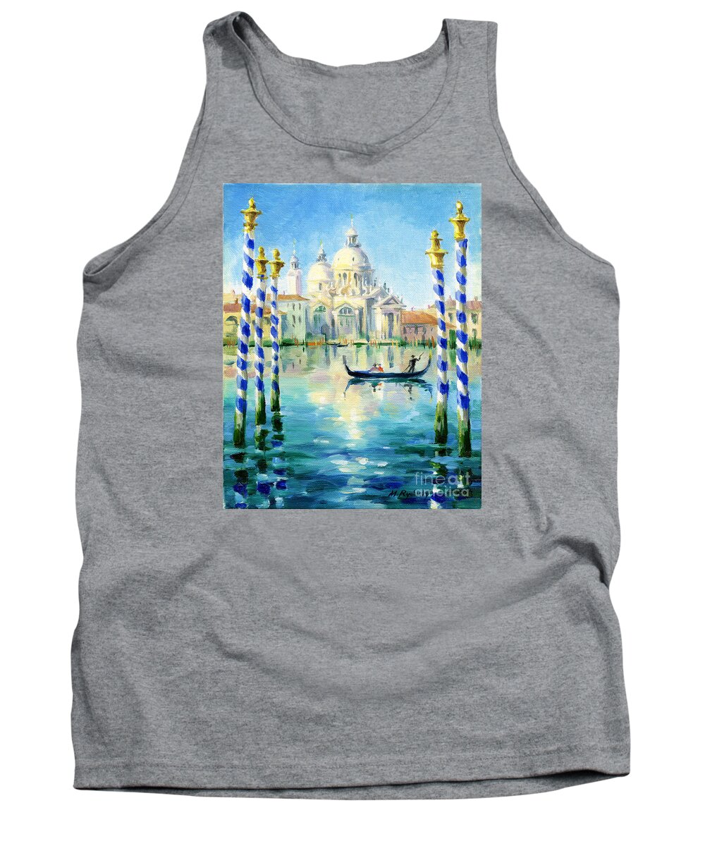 Oil Painting Tank Top featuring the painting Santa Maria Della Salute by Maria Rabinky