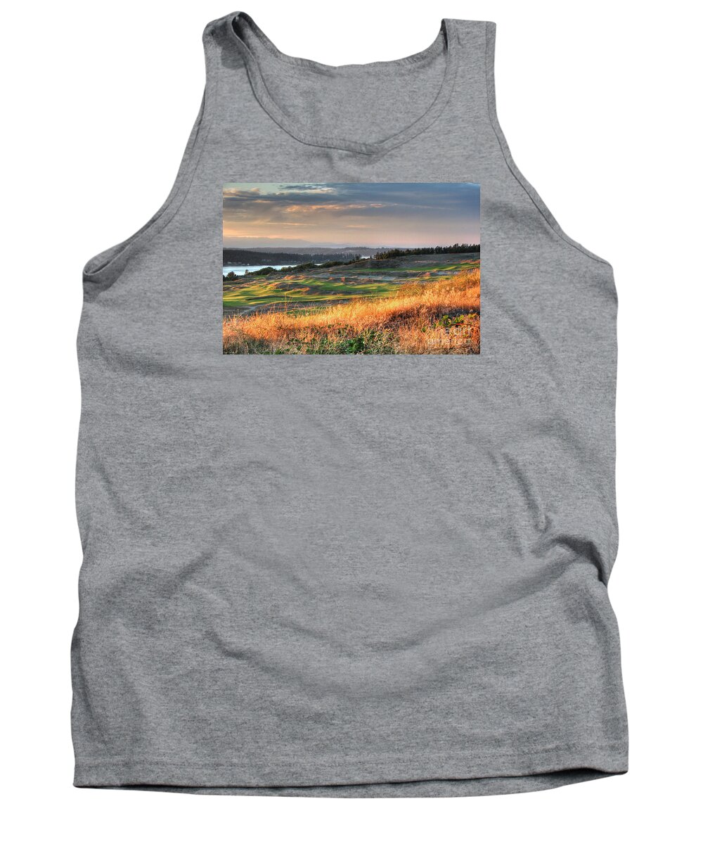 Chambers Creek Tank Top featuring the photograph Scottish Style Links in September - Chambers Bay Golf Course by Chris Anderson