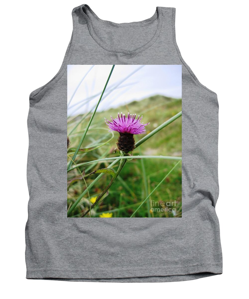 Scottish Highlands Tank Top featuring the photograph Scottish Thistle by Denise Railey