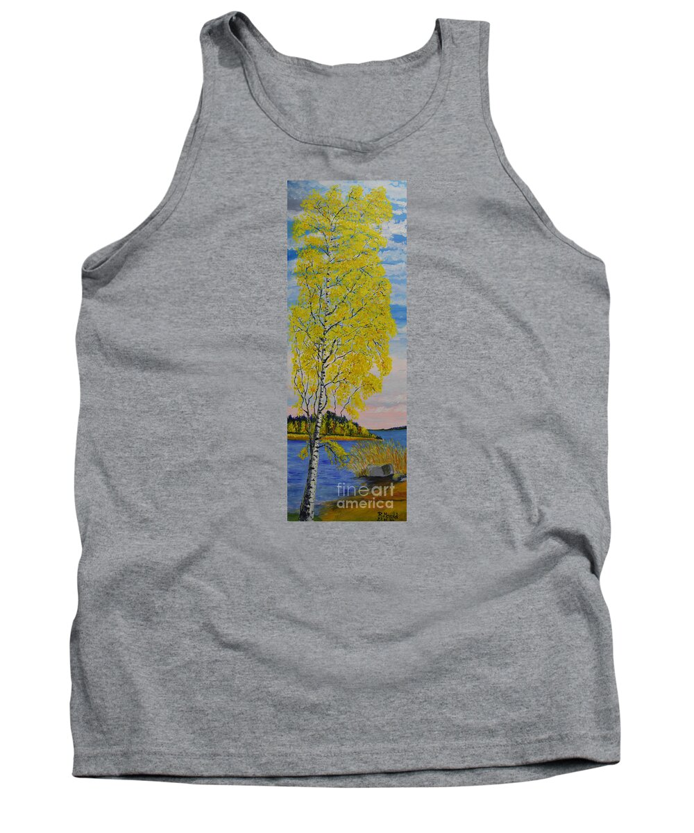 Seascape Tank Top featuring the painting Seascape From Baltic Sea by Raija Merila