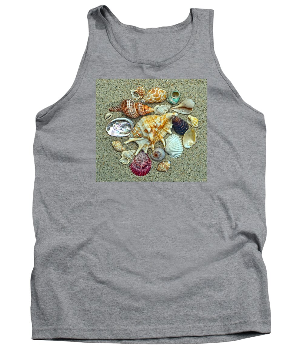 Seashells Tank Top featuring the photograph Seashells Collection by Sandi OReilly