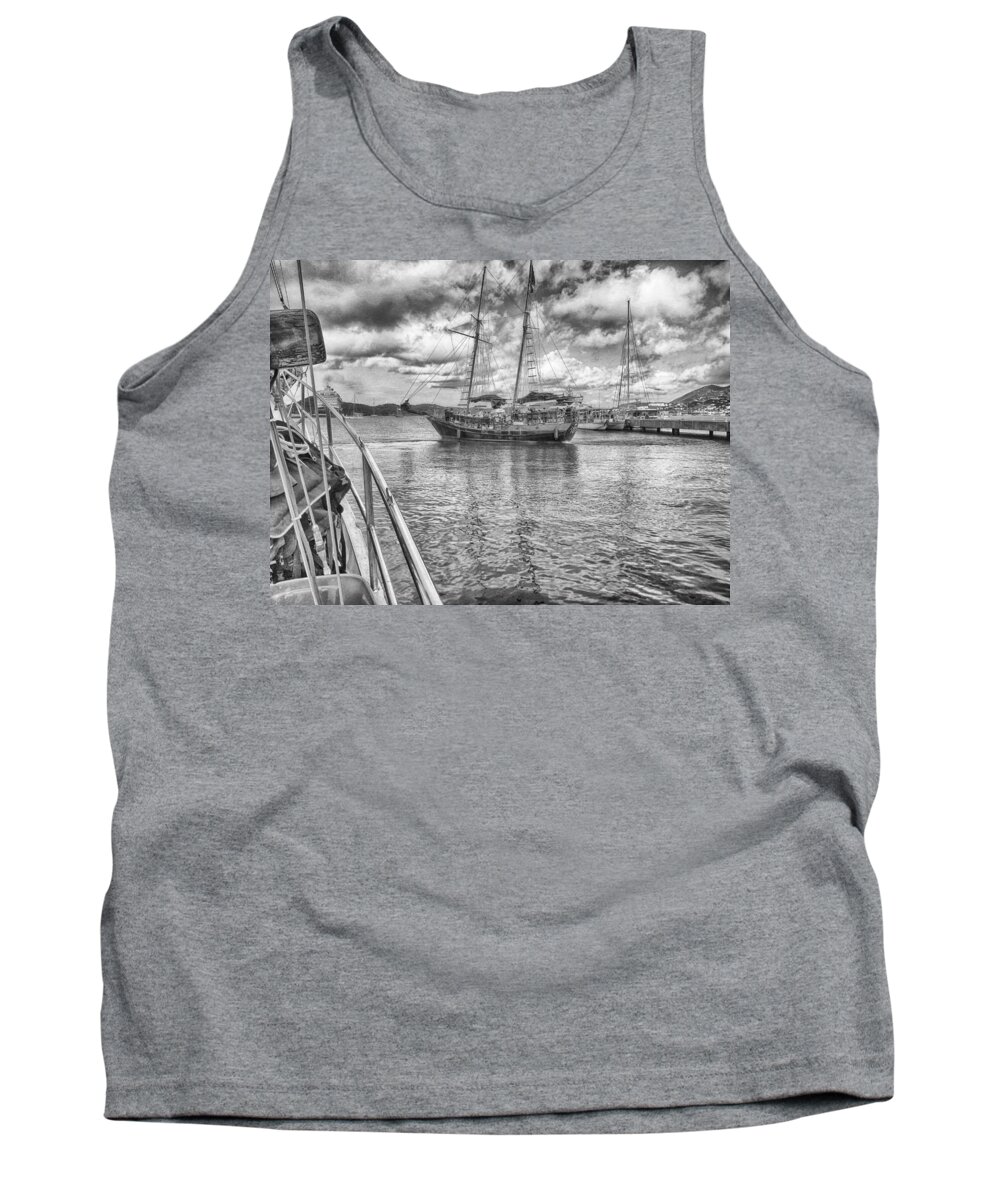 Seascape Photography Tank Top featuring the photograph Setting Sail by Howard Salmon