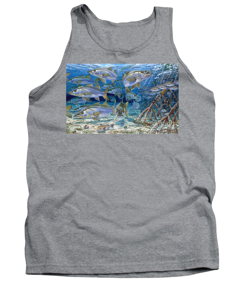 Snook Tank Top featuring the painting Snook Cruise In006 by Carey Chen