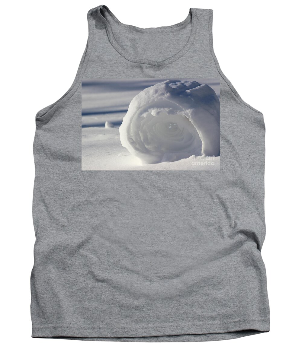 Winter Tank Top featuring the photograph Snow Roller in Late Afternoon by Karen Adams