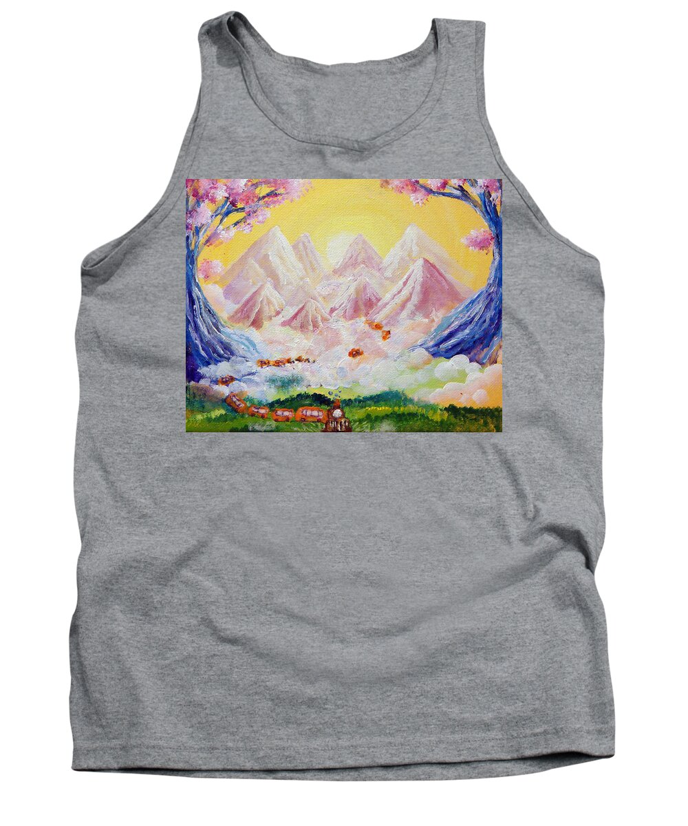 Landscape Tank Top featuring the painting Sorrows all Disappear by Ashleigh Dyan Bayer