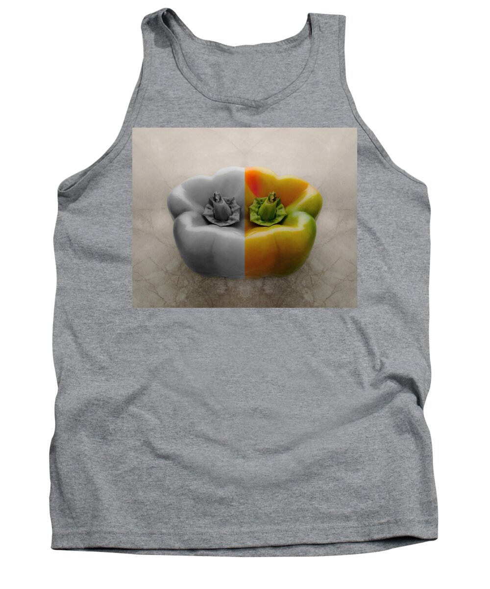 Pepper Tank Top featuring the photograph Split Pepper by Don Spenner