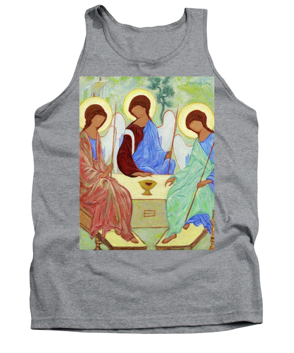 Holy Tank Top featuring the painting Spring Celebration by Xueling Zou