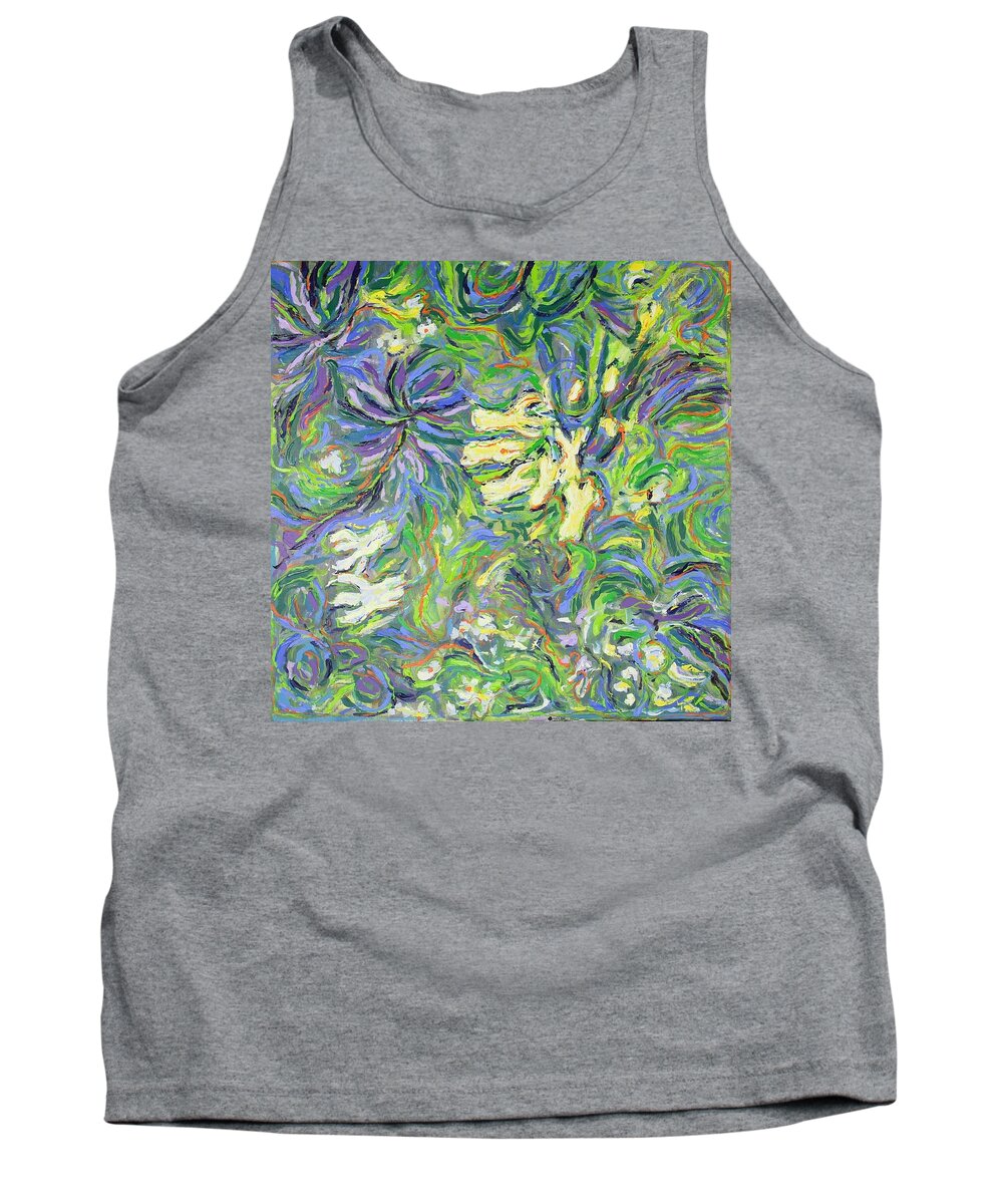 Abstract Tank Top featuring the painting Spring Exuberance 2 by Zofia Kijak