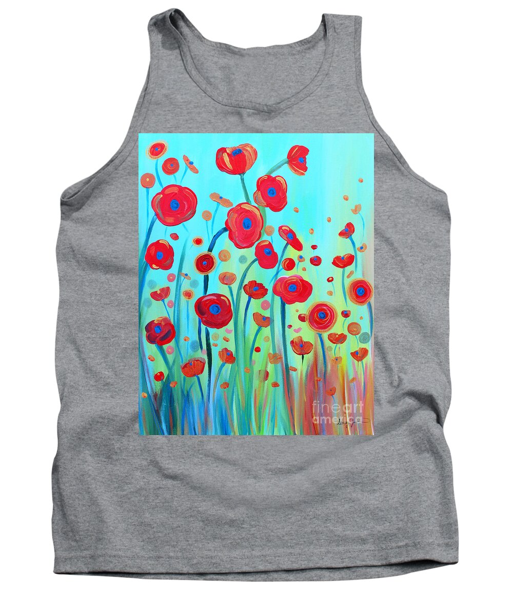 Spring Tank Top featuring the painting Spring Musings by Stacey Zimmerman