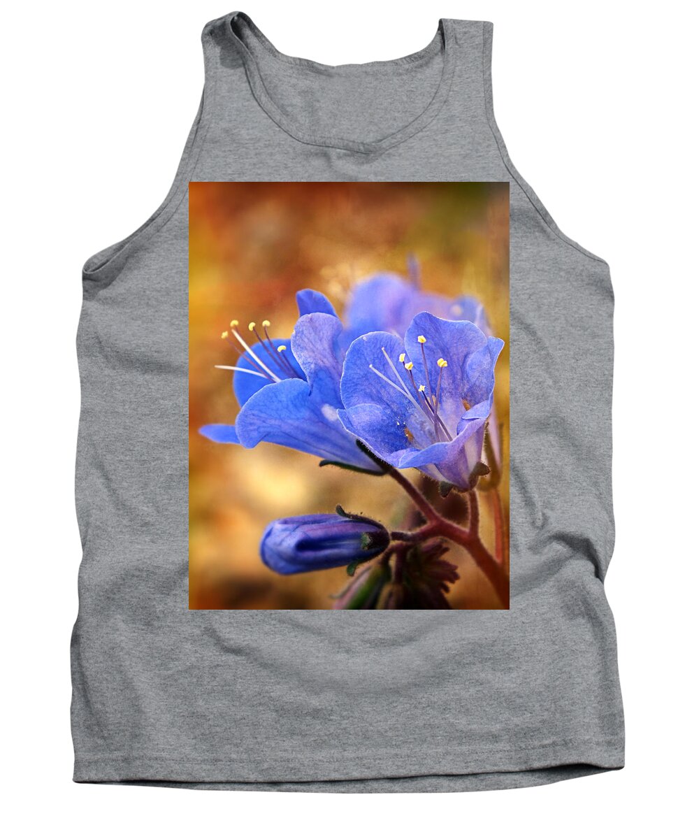 Wildflowers Tank Top featuring the photograph Spring Wildflowers - The Desert Bluebells by Lucinda Walter