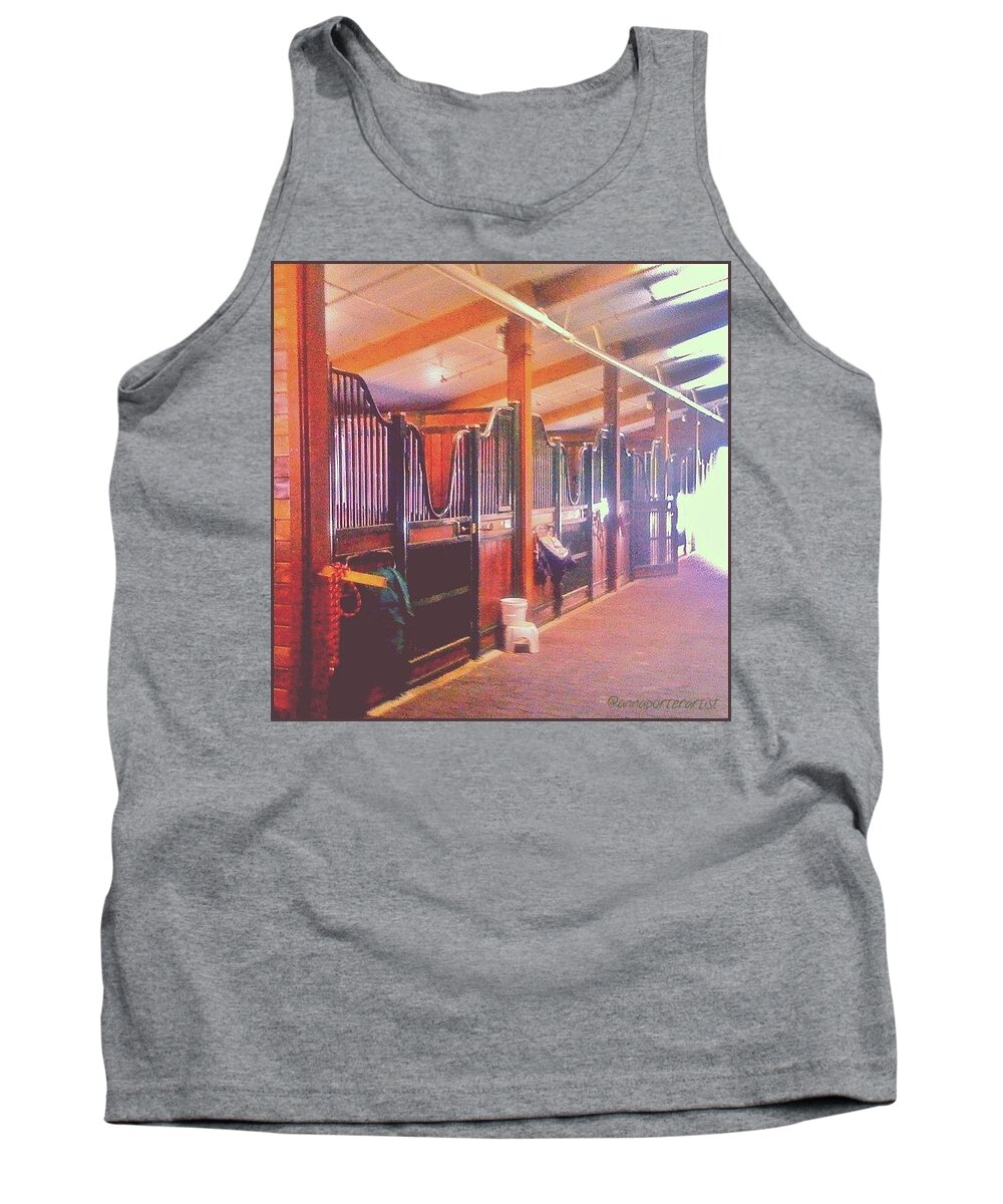 Horses Tank Top featuring the photograph Stall Doors In The Red Barn, Stanford by Anna Porter