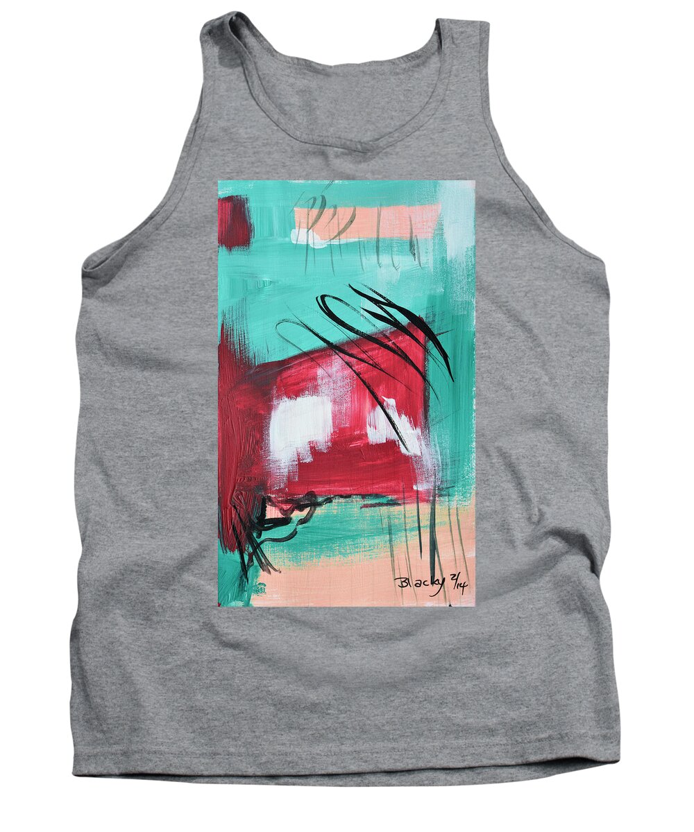 Miami Tank Top featuring the painting Staying In Miami by Donna Blackhall