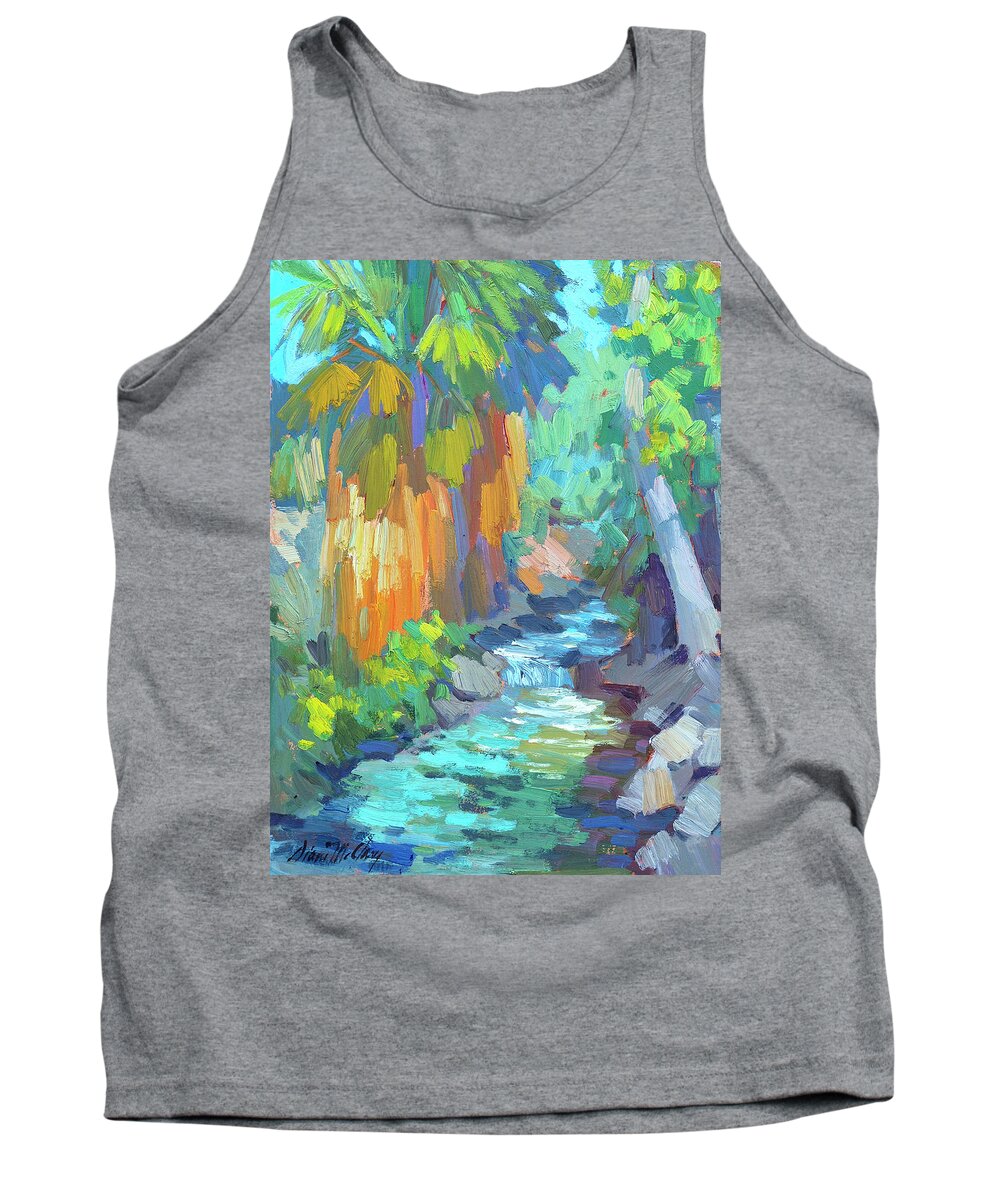 Stream At Indian Canyon Tank Top featuring the painting Stream At Indian Canyon by Diane McClary