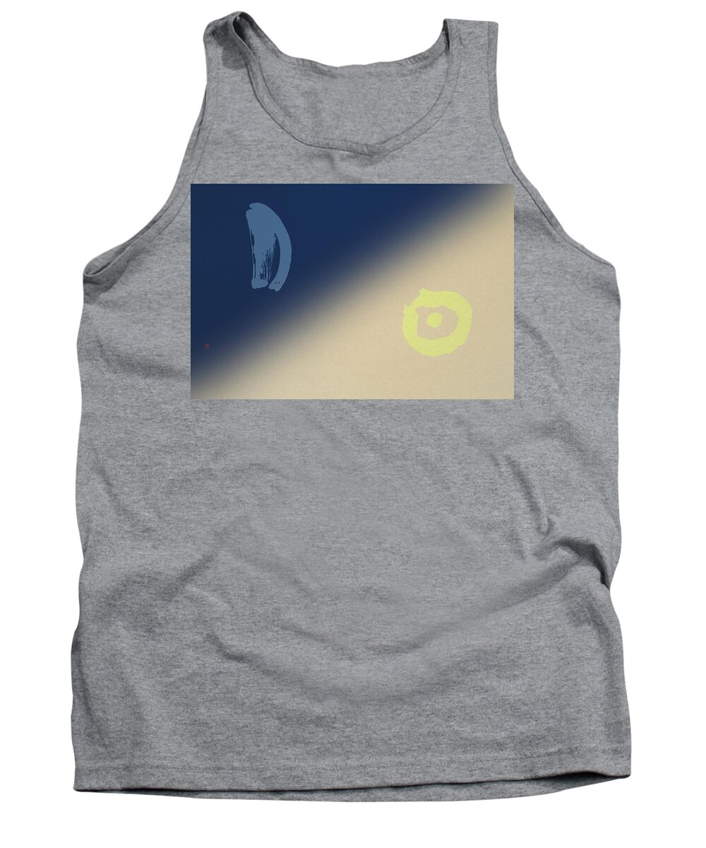Sun Tank Top featuring the painting Sun and moon by Ponte Ryuurui