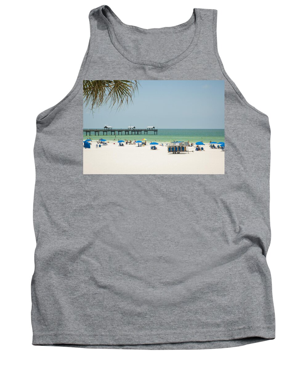 Clearwater Beach Tank Top featuring the photograph Sunbathing At Clearwater Beach by Carolyn Marshall