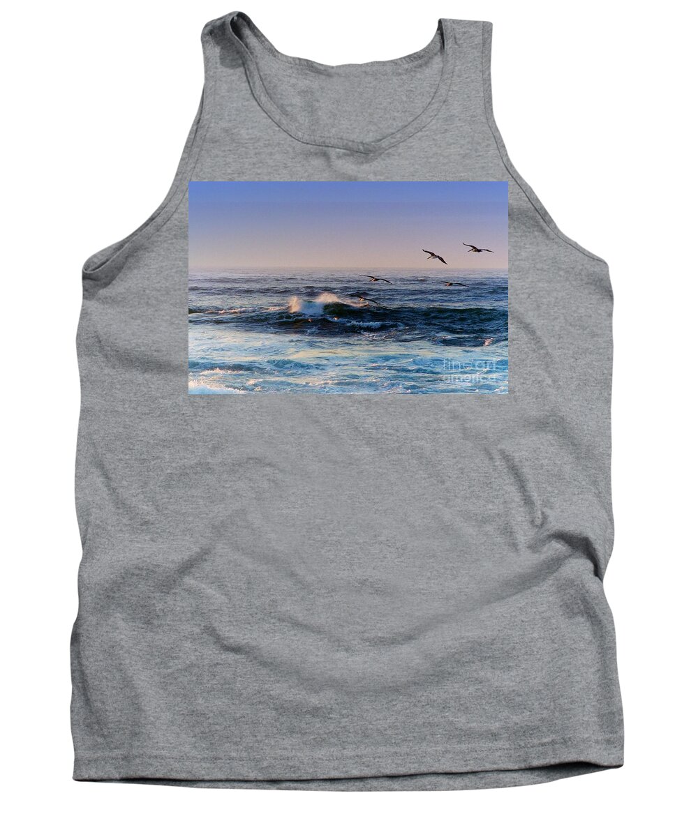 Sunset Tank Top featuring the photograph Sunset Fly by Kathy Bassett