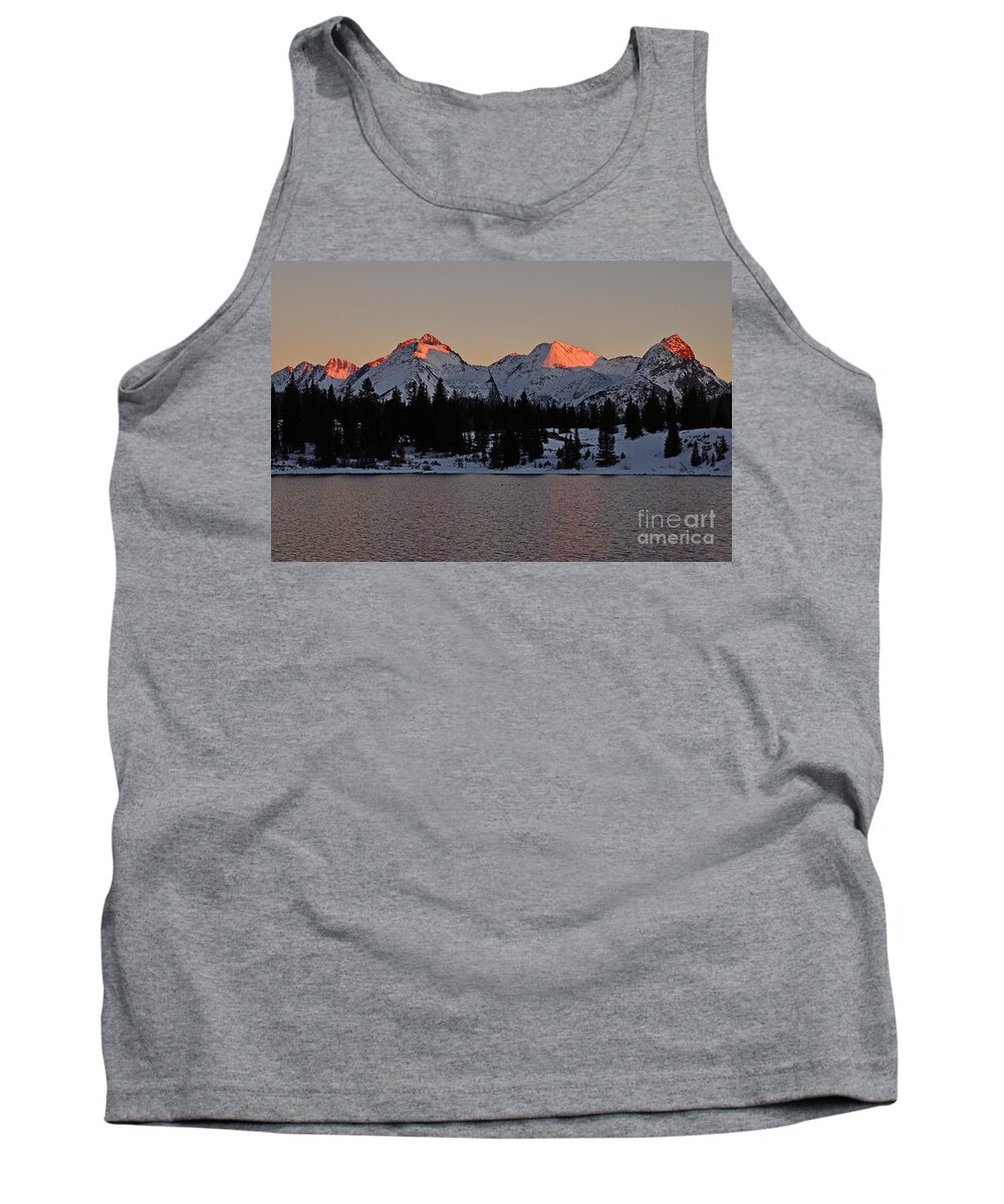 Molas Lake Tank Top featuring the photograph Sunset on the Grenadiers by Kelly Black