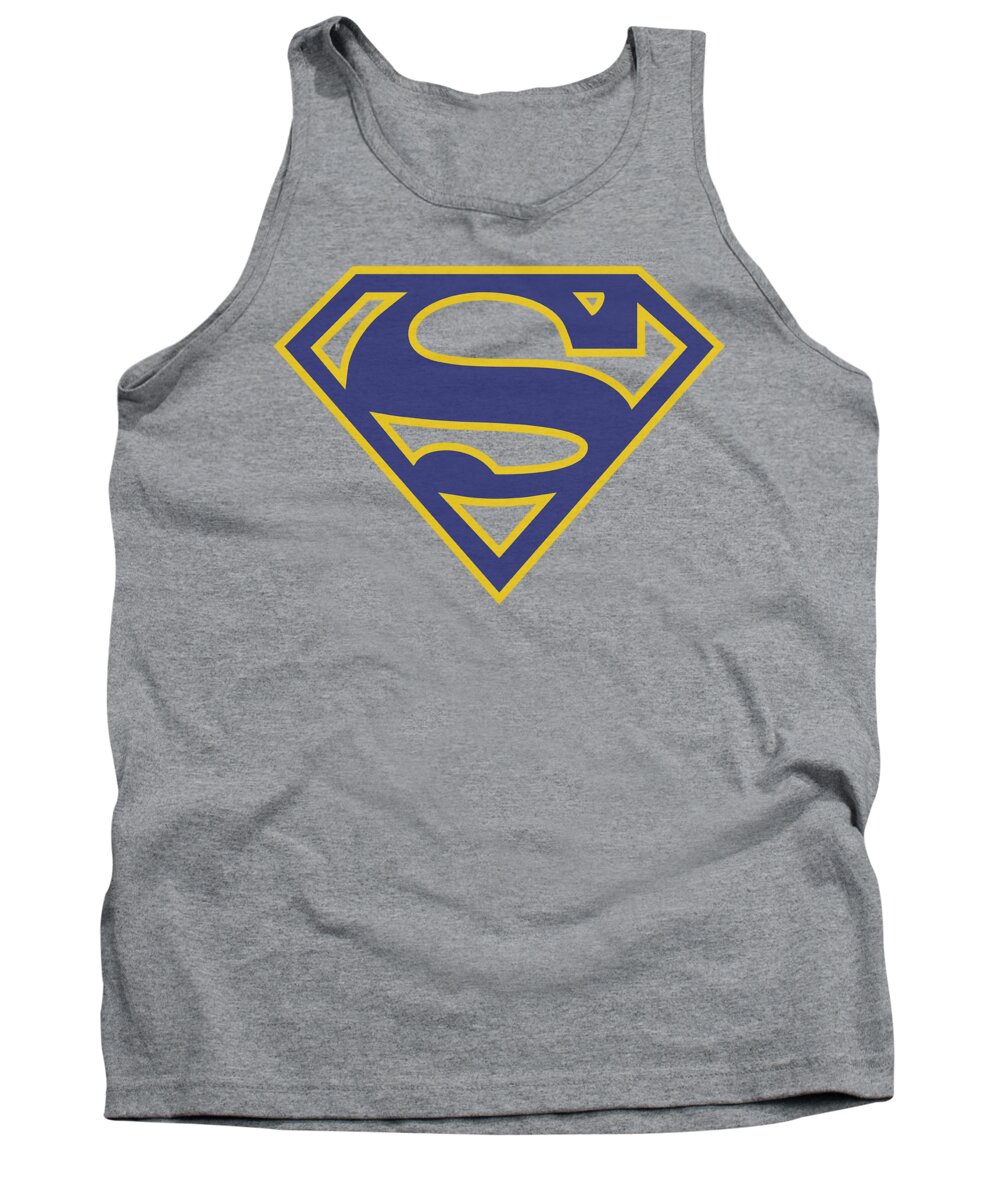 Superman Tank Top featuring the digital art Superman - Maize And Blue Shield by Brand A