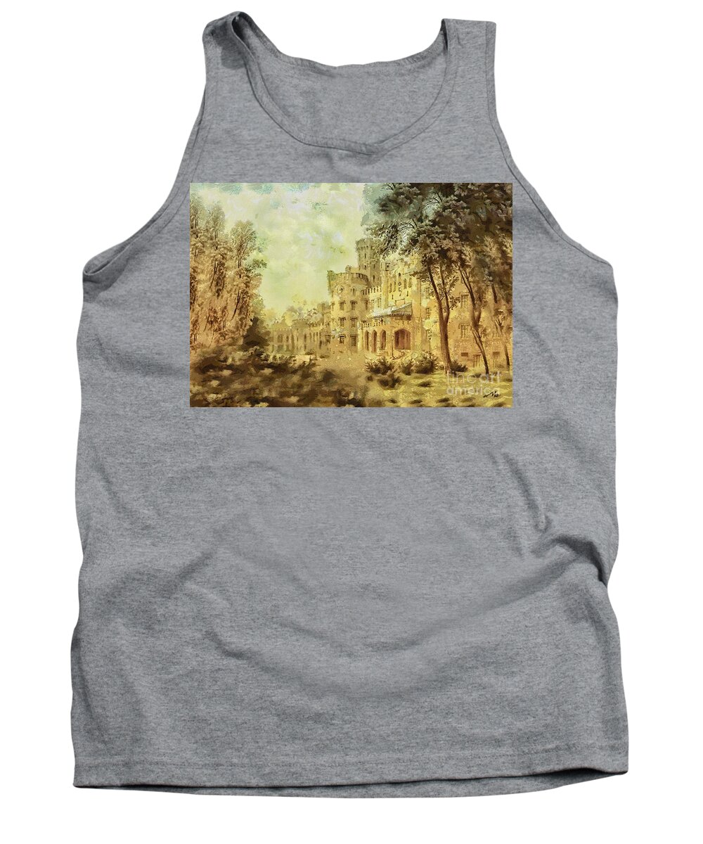 Sybillas Palace Tank Top featuring the painting Sybillas Palace by Mo T