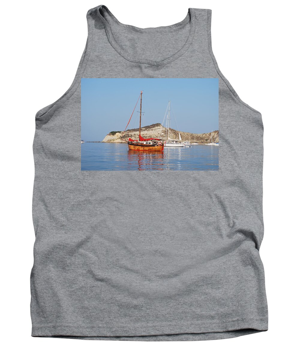 Tall Ships Tank Top featuring the photograph Tall ship by George Katechis