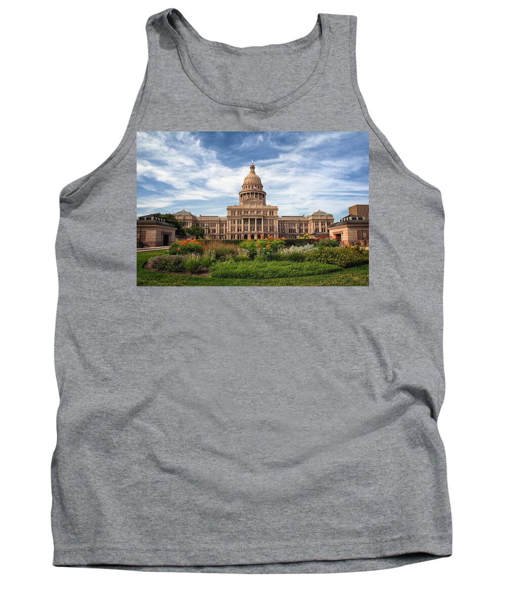 Joan Carroll Tank Top featuring the photograph Texas State Capitol by Joan Carroll