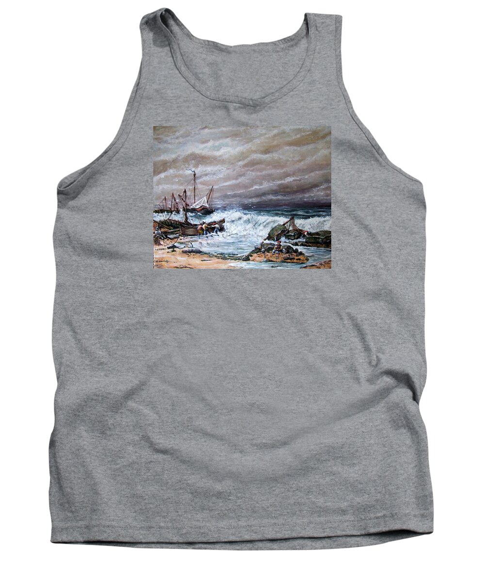 Storm Tank Top featuring the painting The Approaching Storm by Mackenzie Moulton