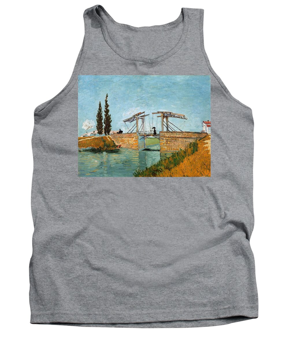 1888 Tank Top featuring the painting The bridge of Langlois at Arles by Vincent van Gogh