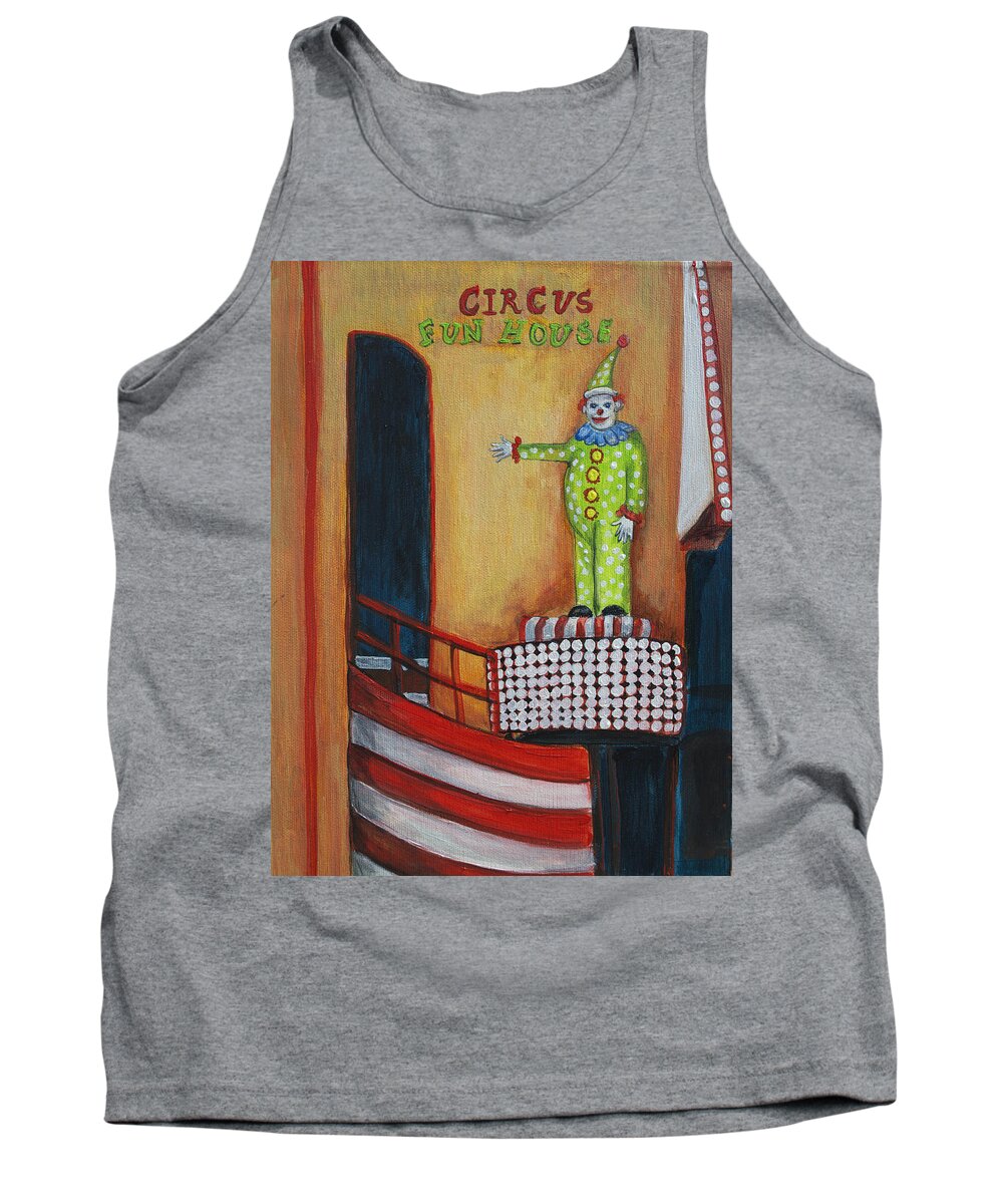 Asbury Art Tank Top featuring the painting The Circus Fun House by Patricia Arroyo