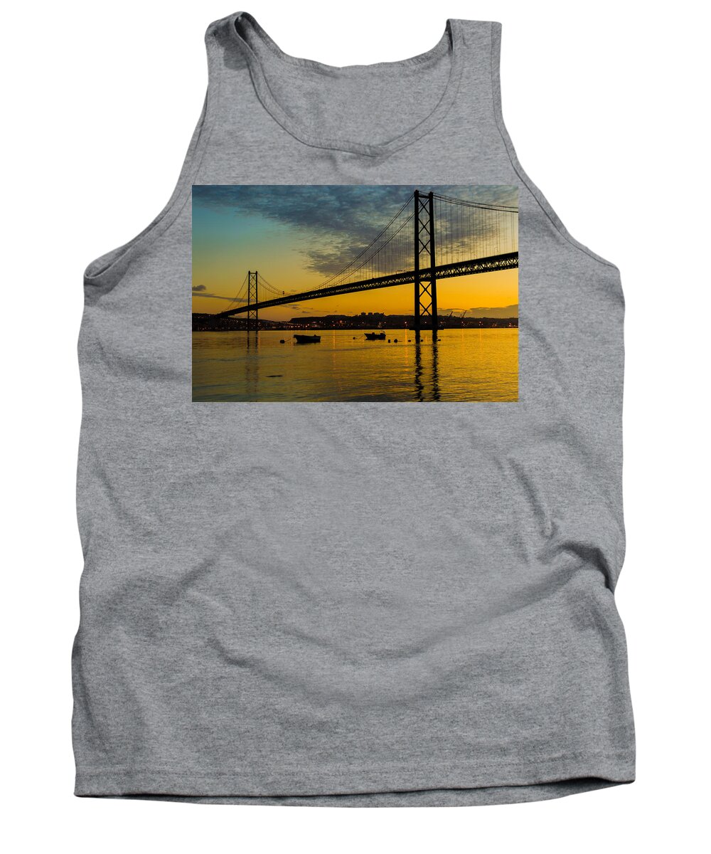 25 April Bridge Tank Top featuring the photograph The Dawn of Day I by Marco Oliveira