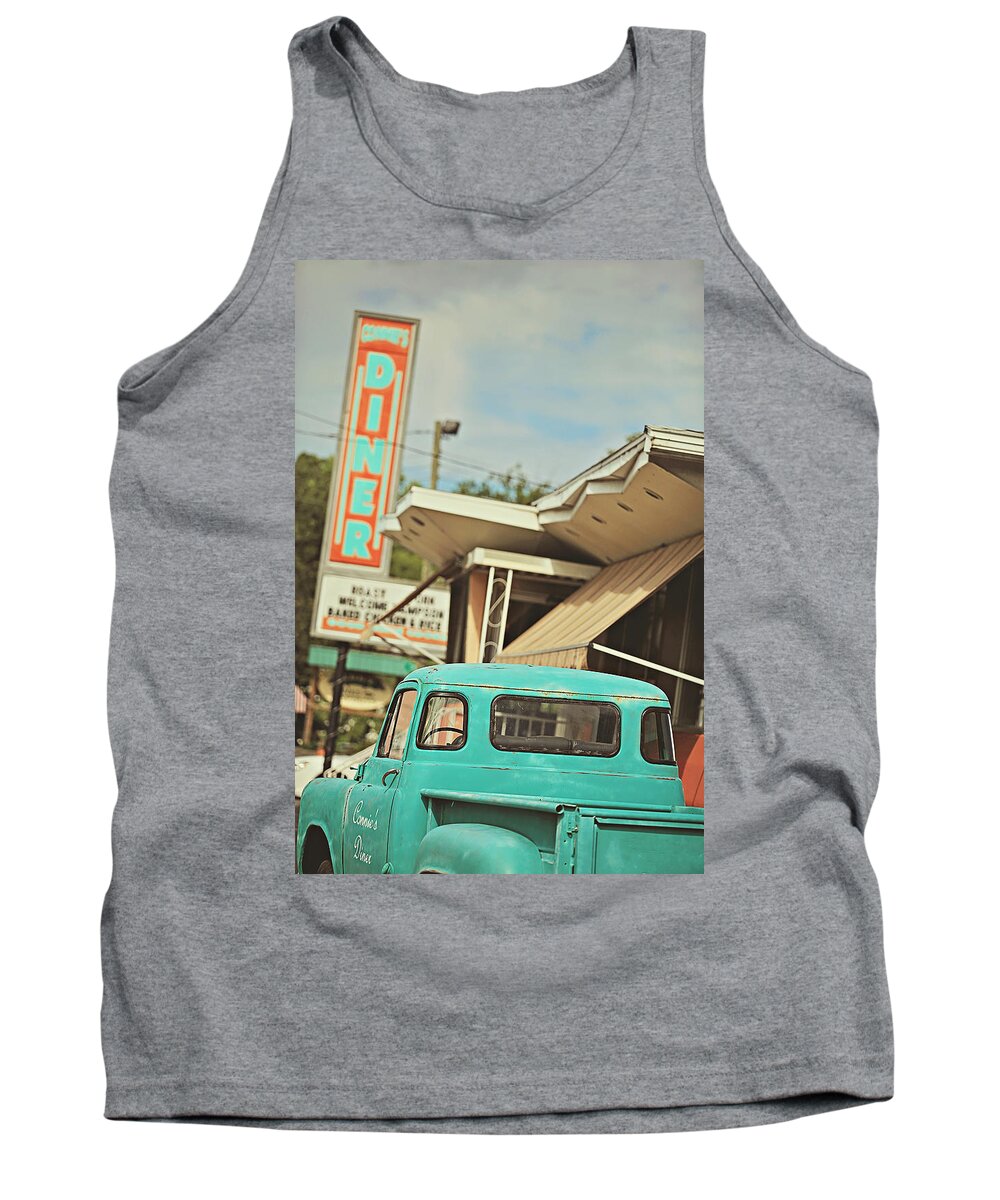 Orange Tank Top featuring the photograph The Diner by Carrie Ann Grippo-Pike