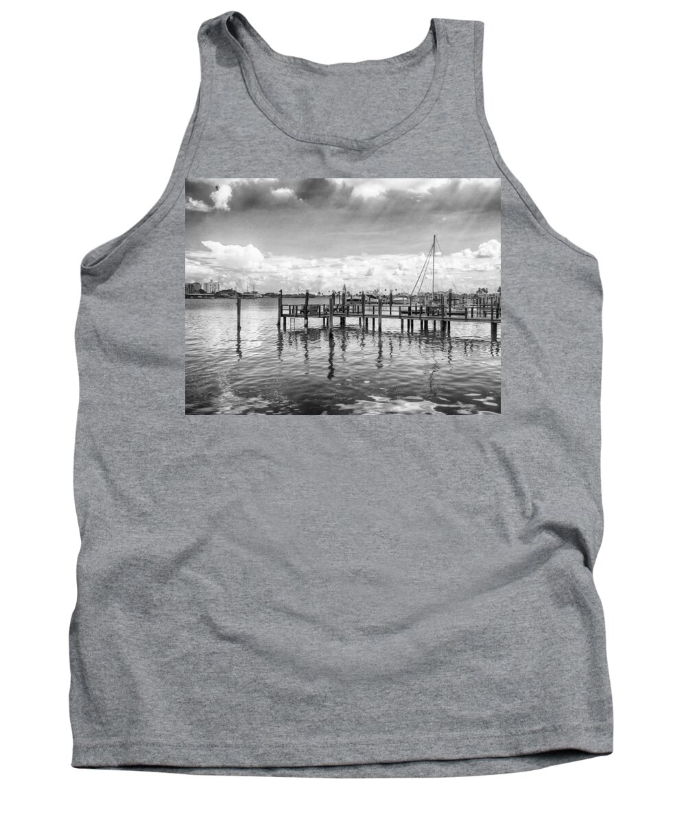 Seascape Photography Tank Top featuring the photograph The Dock by Howard Salmon