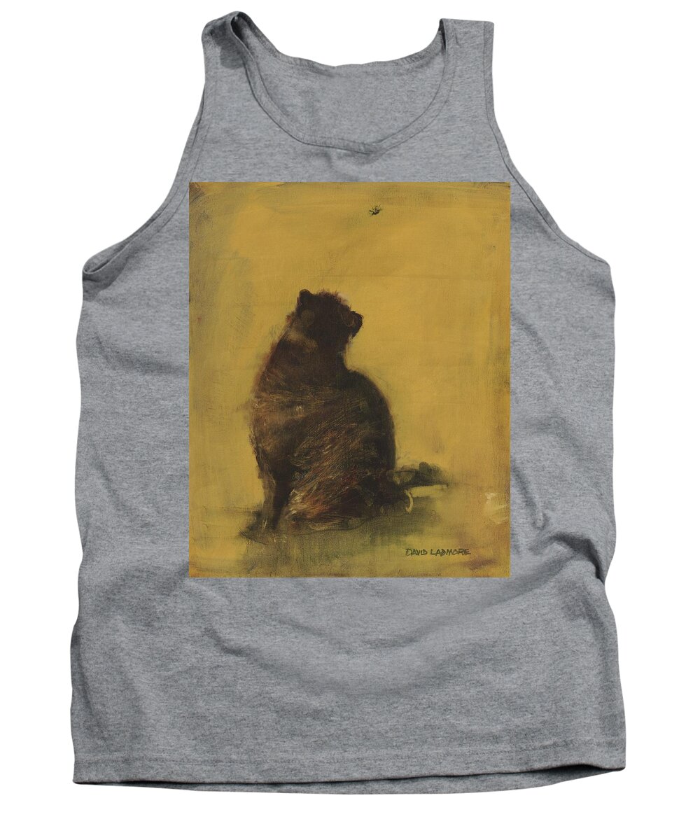 Cat Tank Top featuring the painting The Entomologist by David Ladmore