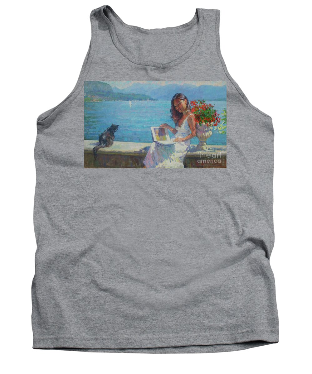 Figure Tank Top featuring the painting The King and the Queen by Jerry Fresia
