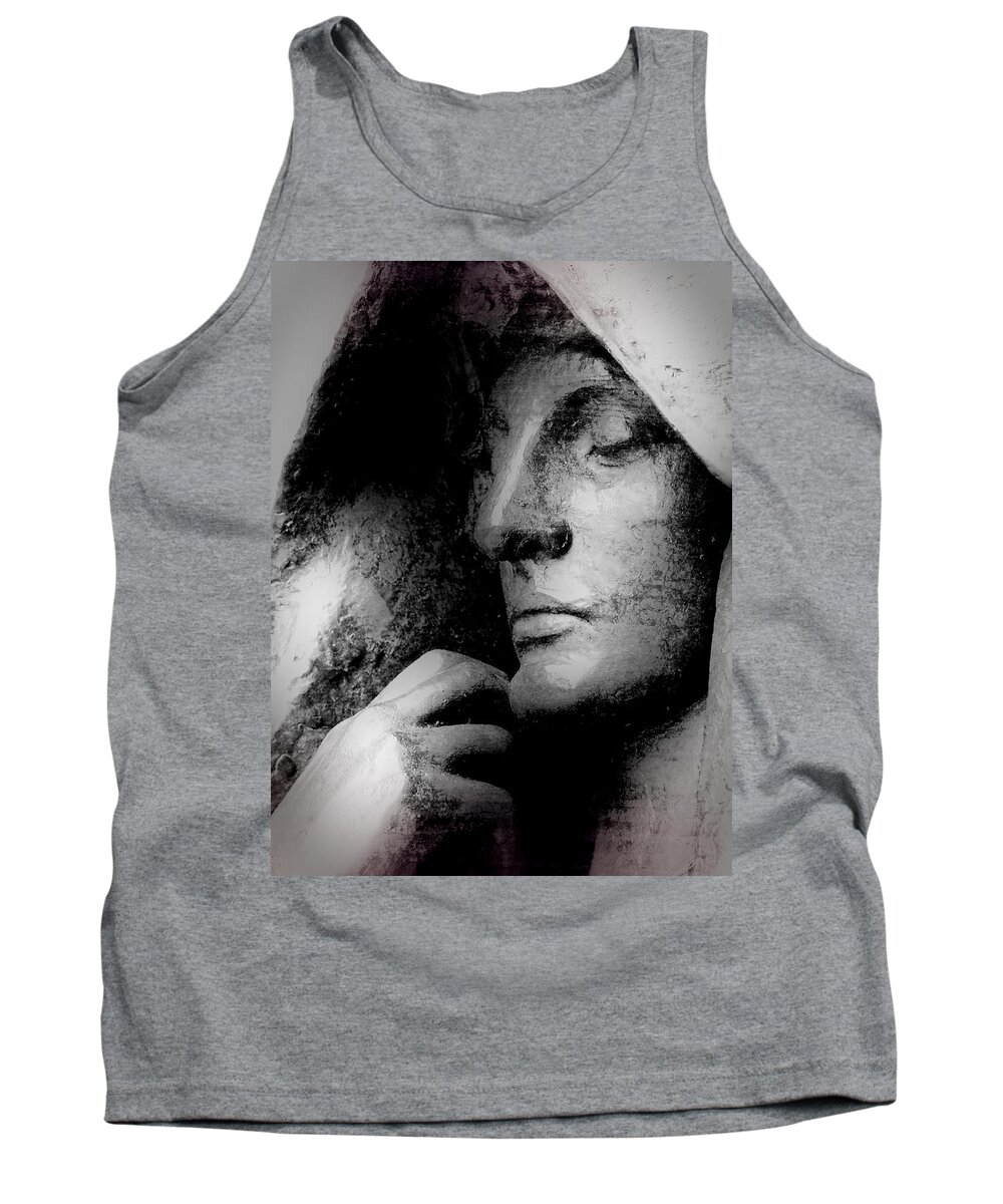 Statue Tank Top featuring the photograph The Mystery of the Hereafter by Mike Martin