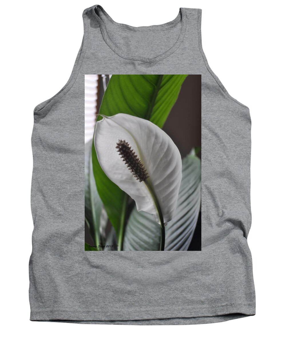 Peace Lily Tank Top featuring the photograph The Peace Lily by Verana Stark