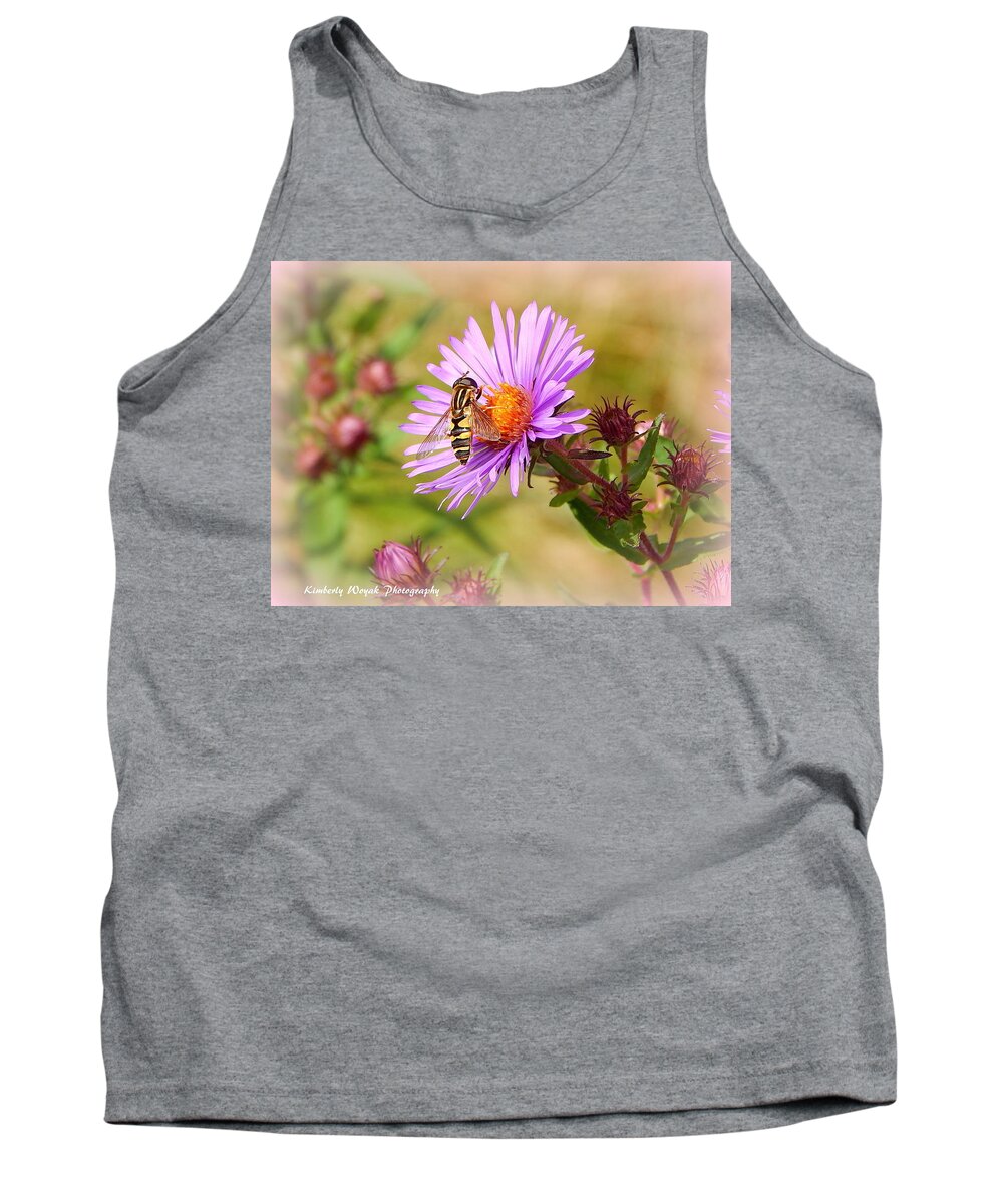 Wasp Tank Top featuring the photograph The Pollinator by Kimberly Woyak