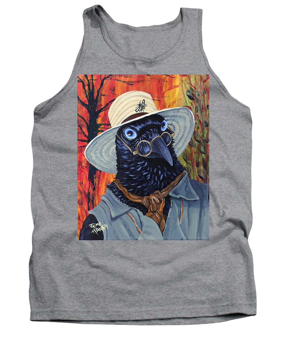 Raven Tank Top featuring the painting The Potter by Jaime Haney by Jaime Haney