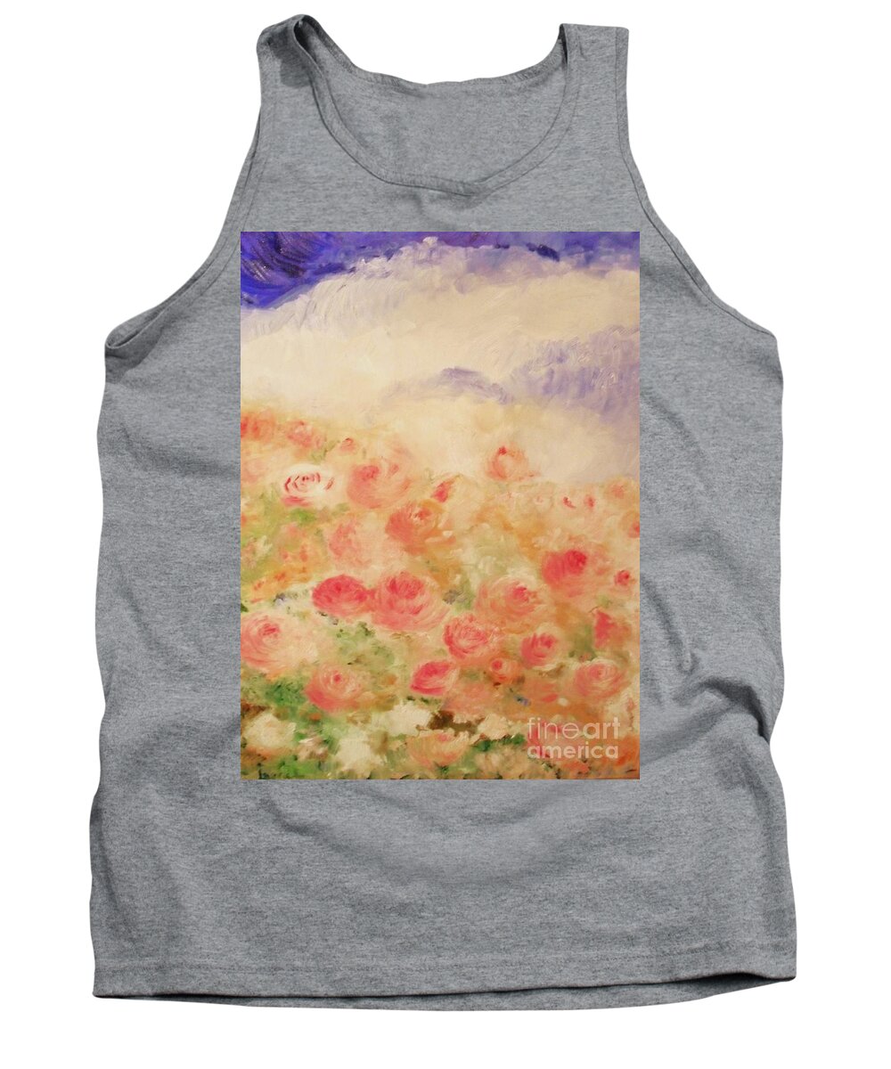 Roses Tank Top featuring the painting The Rose Bush by Laurie Lundquist