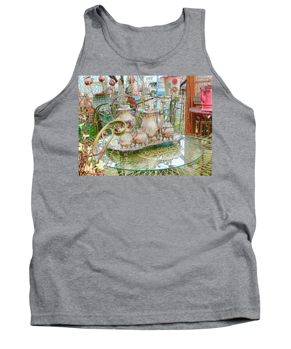 Silver Service Tank Top featuring the photograph The Silver Service by Cathy Anderson