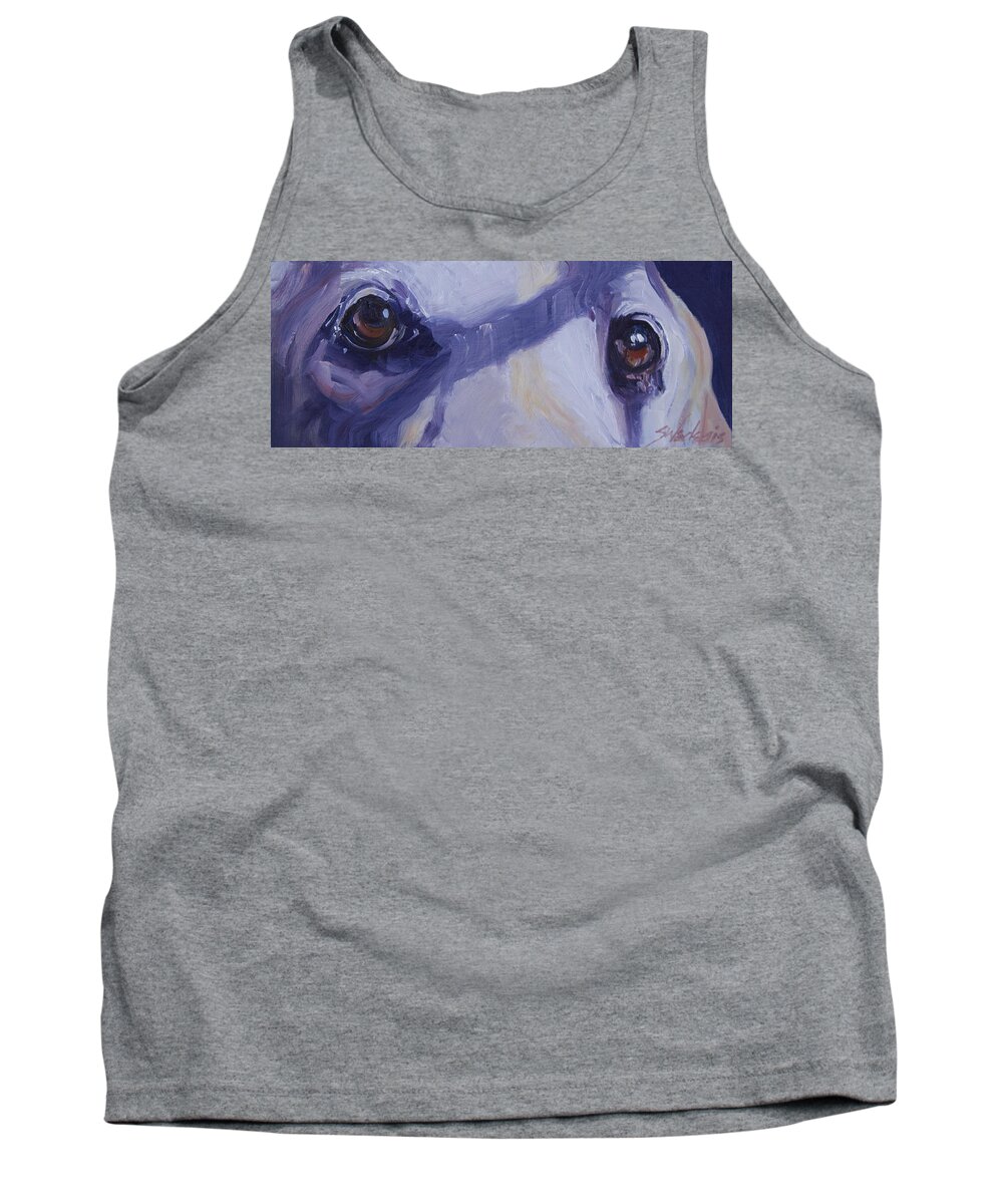 Eyes Tank Top featuring the painting The Soul Of The Dog #1 by Sheila Wedegis