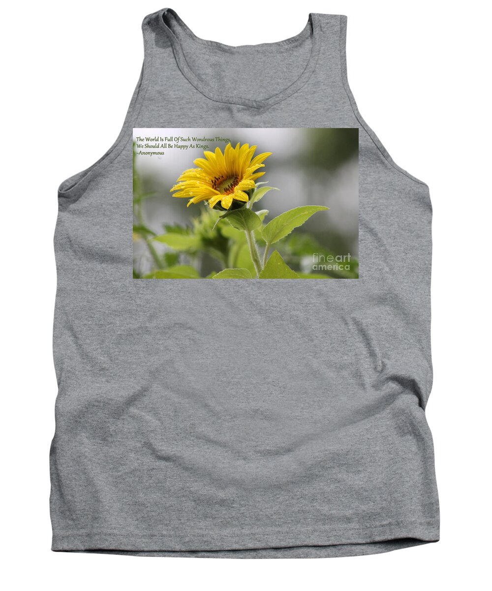 Sunflower Tank Top featuring the photograph The World Is Full by Leone Lund